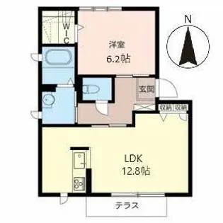サンライズ城陽【0105号室】の間取り