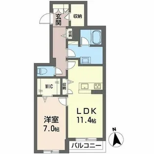 シャーメゾン ルミナスコート【0203号室】の間取り
