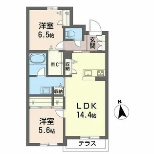 シャーメゾン ルミナスコート【0101号室】の間取り