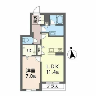 シャーメゾン ルミナスコート【0103号室】の間取り