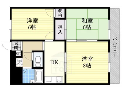 ファミール北野【2階】の間取り