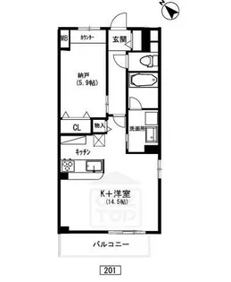 アジュール鳥飼【2階】の間取り