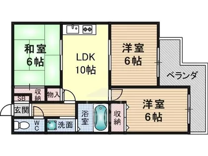 大阪府茨木市横江1丁目【マンション】の間取り