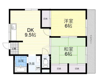 山野ハイツ【2階】の間取り