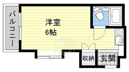 ガルボ茨木【2階】の間取り
