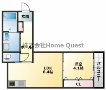 Ogar Court Fuse【303号室】の間取り