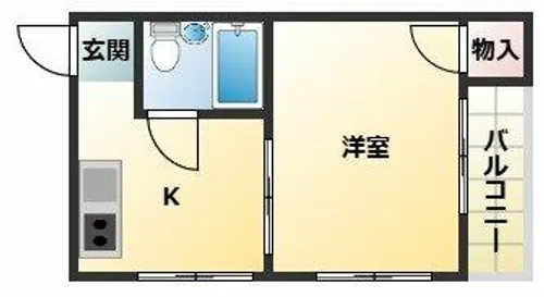 背戸口シティハイツ【3階】の間取り