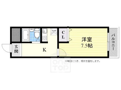 サンシード1番館【208号室】の間取り