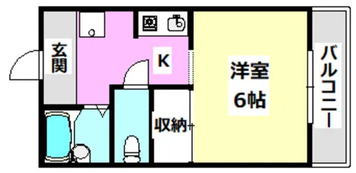 ハイツ由知【2階】の間取り