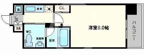エスライズ北堀江スワン【8階】の間取り