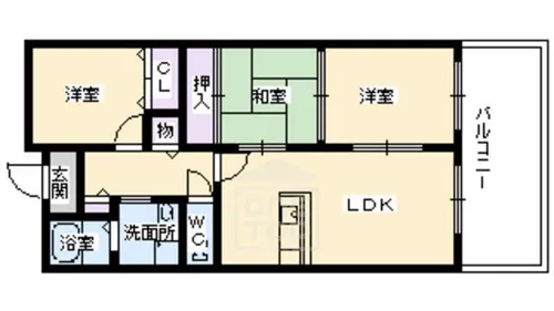 グレース若園【5階】の間取り