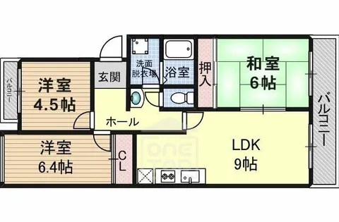 コートフラッツ茨木【3階】の間取り