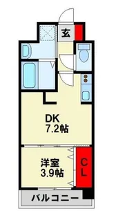 コンダクトレジデンスSANGAMORI【6階】の間取り