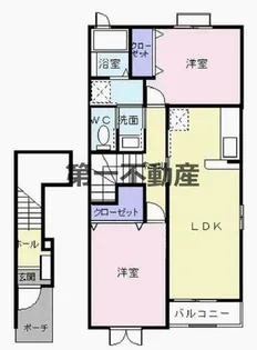 フラットワンA【A204号室】の間取り