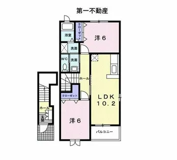 フラットワンA【A204号室】の間取り