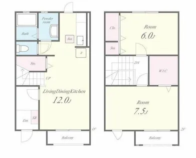 ヒルトップ千里山田【1階】の間取り