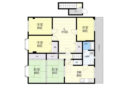 プラザ白川【2階】の間取り
