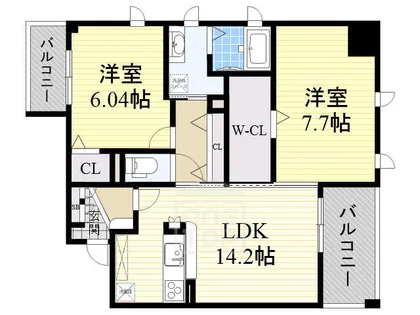 Eau de Vie茨木【8階】の間取り