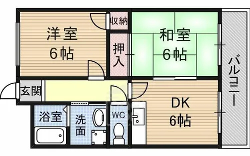 高尾マンション【4階】の間取り