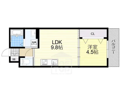 ラヴィエベール吹田岸辺【3階】の間取り