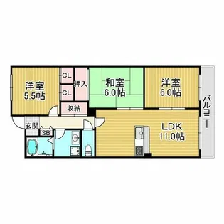 ヴェルドミールカミロク【1階】の間取り