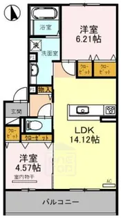 PALACE WEST千里丘【3階】の間取り