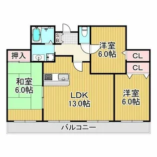柳本北館【3階】の間取り