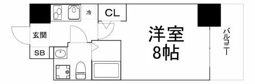 セレニテ北久宝寺【14階】の間取り