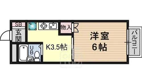 ブルーハイツNIWA【1階】の間取り