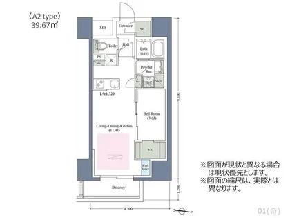アーバネックス京町堀【11階】の間取り