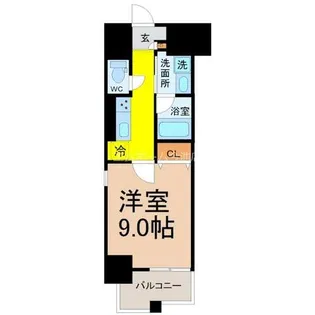 トレヴィ高岳【6階】の間取り