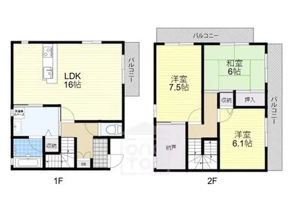 ジュネスト2番館【1階】の間取り