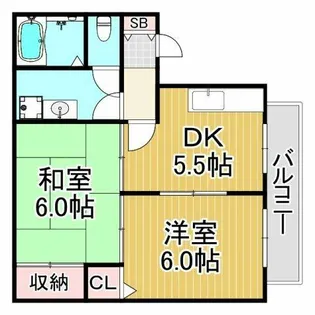 第3ハイツマツモト【1階】の間取り