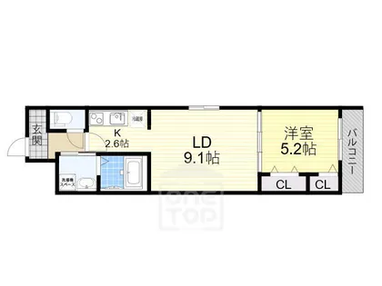 フジパレス茨木東宮町【1階】の間取り
