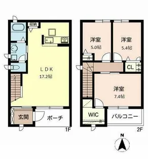ミッキーハウス【1階】の間取り