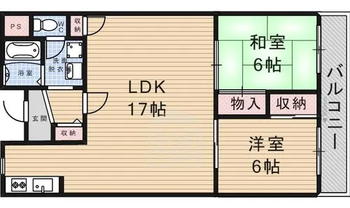 ピュア別府【3階】の間取り