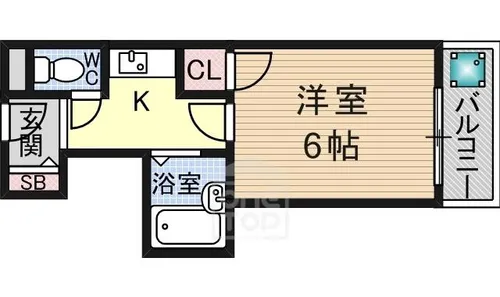 オマージュ南茨木【4階】の間取り