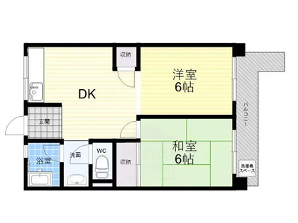 ハイツ米屋【4階】の間取り