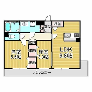 ブライトガーデン【1階】の間取り