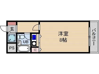 コーポラスムツミ【108号室】の間取り