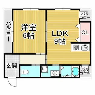 ハイム北夙川Ⅰ【3階】の間取り