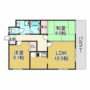リュミエール鶴田【3階】の間取り