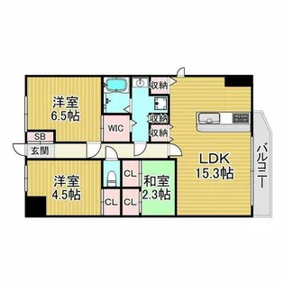 LaDouceur西宮北口【6階】の間取り