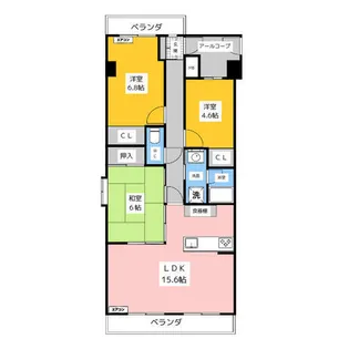 ライフウエルズ日進【2階】の間取り