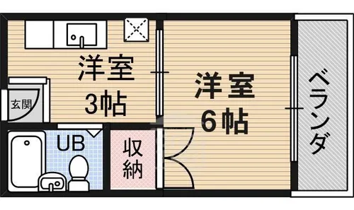 ピットイン稲葉【1階】の間取り