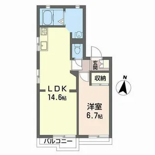 メゾン八代【2階】の間取り