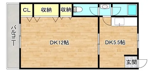 ハイツ巽2号棟【4階】の間取り