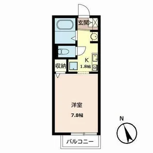 WHITE OWL【0205号室】の間取り