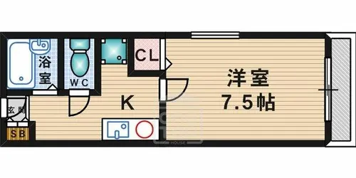 プリシェール・ウエスト【1階】の間取り