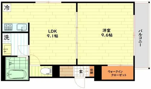 京橋オリエンタルキューブ【2階】の間取り